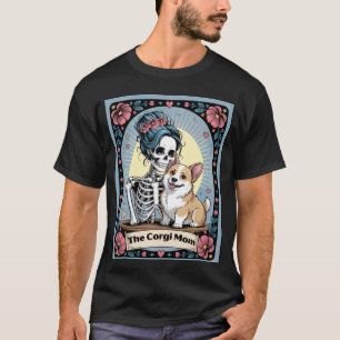 Lustige Corgi-Mutter Skelett Halloween Gruseliger T-Shirt