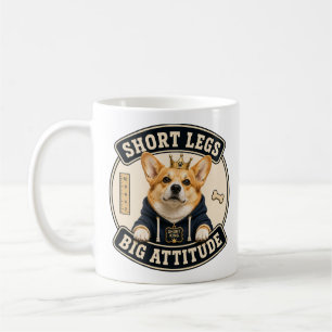 Lustige Corgi-Tasse Kurze Beine, große Attitüde Kaffeetasse
