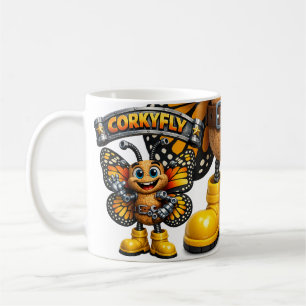 Lustige Corky Fliege Kaffeetasse