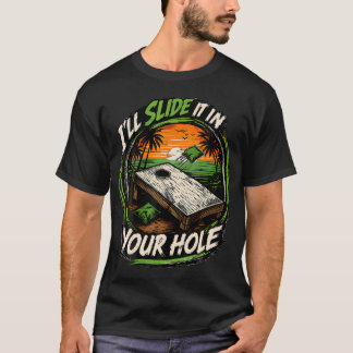 Lustige Cornhole-Bohnen-Tasche Ich werde sie in de T-Shirt