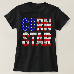Lustige Cornhole-Bohnen-Tasche wirft Korn-Star USA T-Shirt