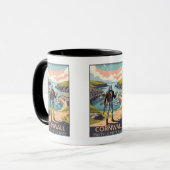 Lustige Cornwall WPA-Stil Kaffeetasse (Vorderseite Links)