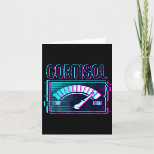 Lustige Cortisol-Werte Stress Level Meter Meme Karte (Vorderseite)