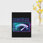 Lustige Cortisol-Werte Stress Level Meter Meme Karte (Gelbe Blume)