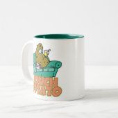Lustige Couch-Potato Zweifarbige Tasse (Vorderseite Links)
