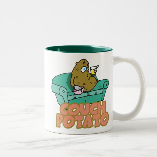 Lustige Couch-Potato Zweifarbige Tasse (Rechts)