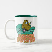 Lustige Couch-Potato Zweifarbige Tasse (Links)