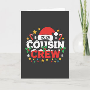 Lustige Cousin-Crew-Kids-Familientreffen 2026  Feiertagskarte