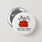 Lustige Covid-Impfstoff-Schafparty Button (Vorne & Hinten)
