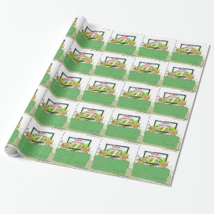Lustige Cow-TV-Show-Cartoon Geschenkpapier