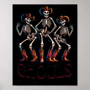 Lustige Cowgirls Halloween Poster