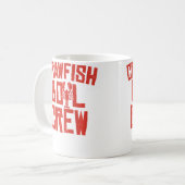 Lustige Crayfish Crawfish-Koch-Crew Kaffeetasse (Vorderseite Links)