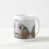 Lustige Creepy Fisch-Kopf-Monster-Kaffee-Tasse Kaffeetasse (VorderseiteRechts)