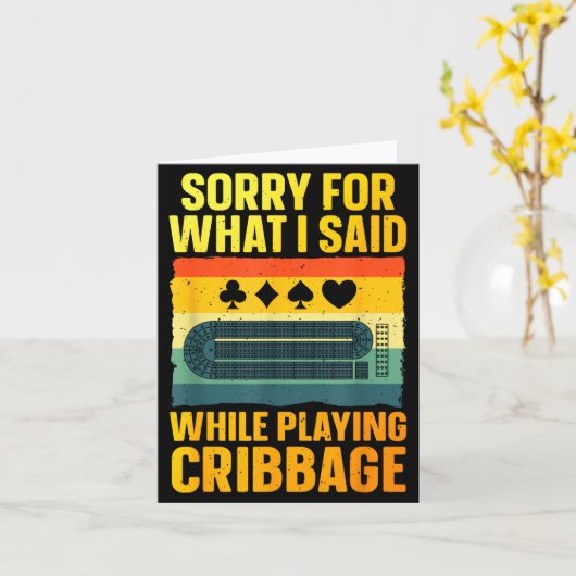 Lustige Cribbage-Kunst für Männer Frauen Kartenspi Karte (Gelbe Blume)