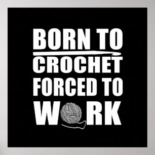 lustige Crochetts-Zitat-Häkelgeschenk Poster