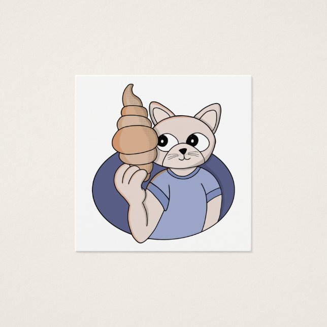 Lustige Croissant-Katze (Vorderseite)