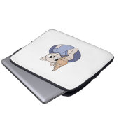 Lustige Croissant-Katze Laptopschutzhülle (Vorne Knopf)