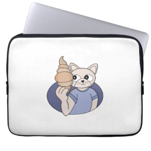 Lustige Croissant-Katze Laptopschutzhülle