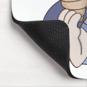 Lustige Croissant-Katze Mousepad (Ecke)