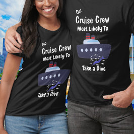 Lustige Cruise-Crew-Taucher Schwarz Personalisiere T-Shirt