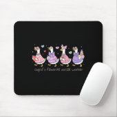 Lustige Cupids Lieblings-Sozialarbeiter-Gans Mousepad (Mit Mouse)