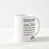 Lustige Cycopath-Definition Kaffeetasse (VorderseiteRechts)