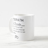Lustige Cycopath-Definition Kaffeetasse (Vorderseite Links)