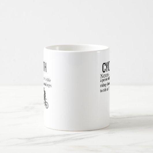 Lustige Cycopath Kaffeetasse (Mittel)