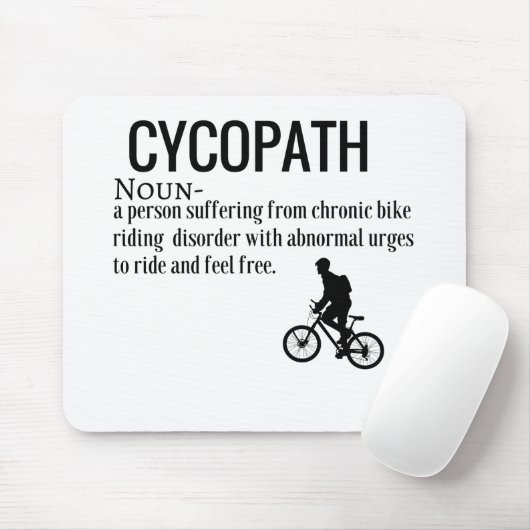 Lustige Cycopath Mousepad (Mit Mouse)