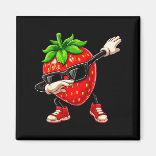 Lustige Dabbing Erdbeere Sommer Frucht Liebhaber M Magnet