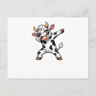Lustige Dabbing-Kuh Süße Dabbing-Kuh Bauernhof-Tie Postkarte