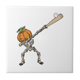 Lustige Dabbing-Kürbiskopf-Baseball-Geschenkidee Fliese