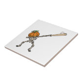 Lustige Dabbing-Kürbiskopf-Baseball-Geschenkidee Fliese (Seite)