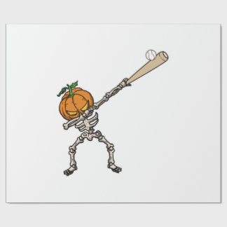 Lustige Dabbing-Kürbiskopf-Baseball-Geschenkidee Geschenkpapier