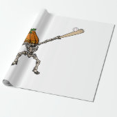 Lustige Dabbing-Kürbiskopf-Baseball-Geschenkidee Geschenkpapier (Ungerollt)