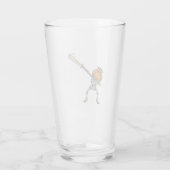 Lustige Dabbing-Kürbiskopf-Baseball-Geschenkidee Glas (Rückseite)