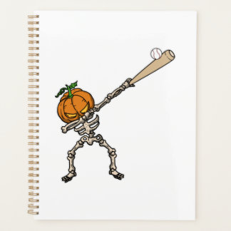 Lustige Dabbing-Kürbiskopf-Baseball-Geschenkidee Planer