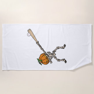 Lustige Dabbing-Kürbiskopf-Baseball-Geschenkidee Strandtuch