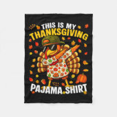 Lustige Dabbing-Truthahn Thanksgiving-Pyjamas Pjs  Fleecedecke (Vorderseite)