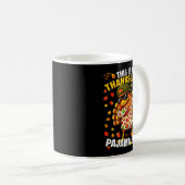 Lustige Dabbing Truthahn Thanksgiving Schlafanzüge Kaffeetasse (VorderseiteRechts)