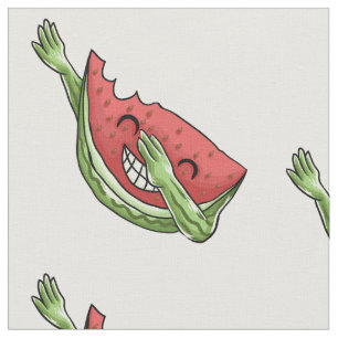 lustige dabbing Wassermelone Stoff