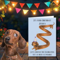 Lustige Dachshund-Geburtstagskarte-