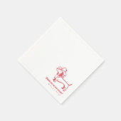 Lustige Dachshund-Hochzeit Serviette (Ecke)