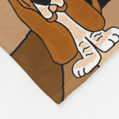 Lustige Dachshund-Jagdhund-Fleece-Decke Fleecedecke (Ecke)