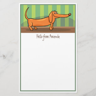 Lustige Dachshund Schreibwaren Briefpapier