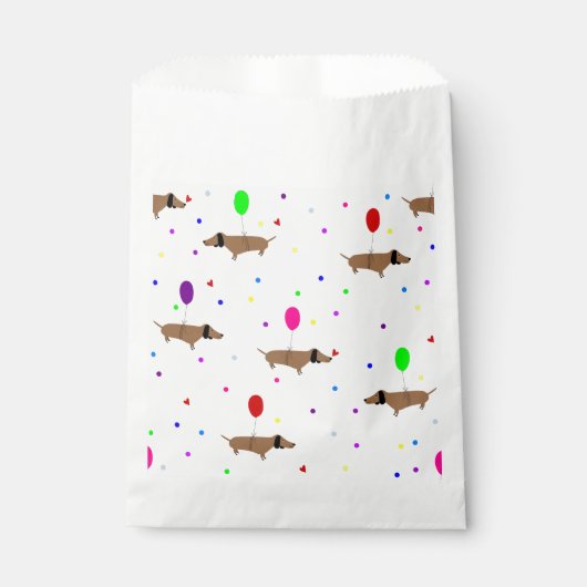 lustige Dackel Hunde Dackel Ballons Geschenktütchen (Vorderseite)