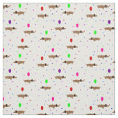 lustige Dackel Hunde Dackel Ballons Stoff (Muster)