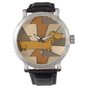 Lustige Dackel-Hundekunst Armbanduhr