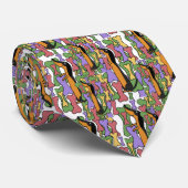 Lustige Dackel und Keks-abstrakte Kunst Krawatte (Gerollt)
