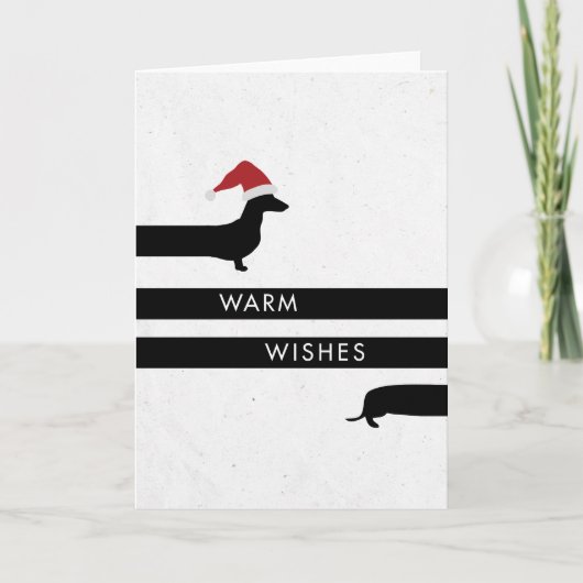 Lustige Dackel-Weihnachtskarte Feiertagskarte (Vorderseite)